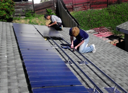 Installing Short Stack Solar modules on a traditional racking system